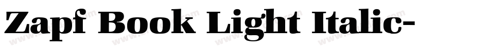 Zapf Book Light Italic字体转换